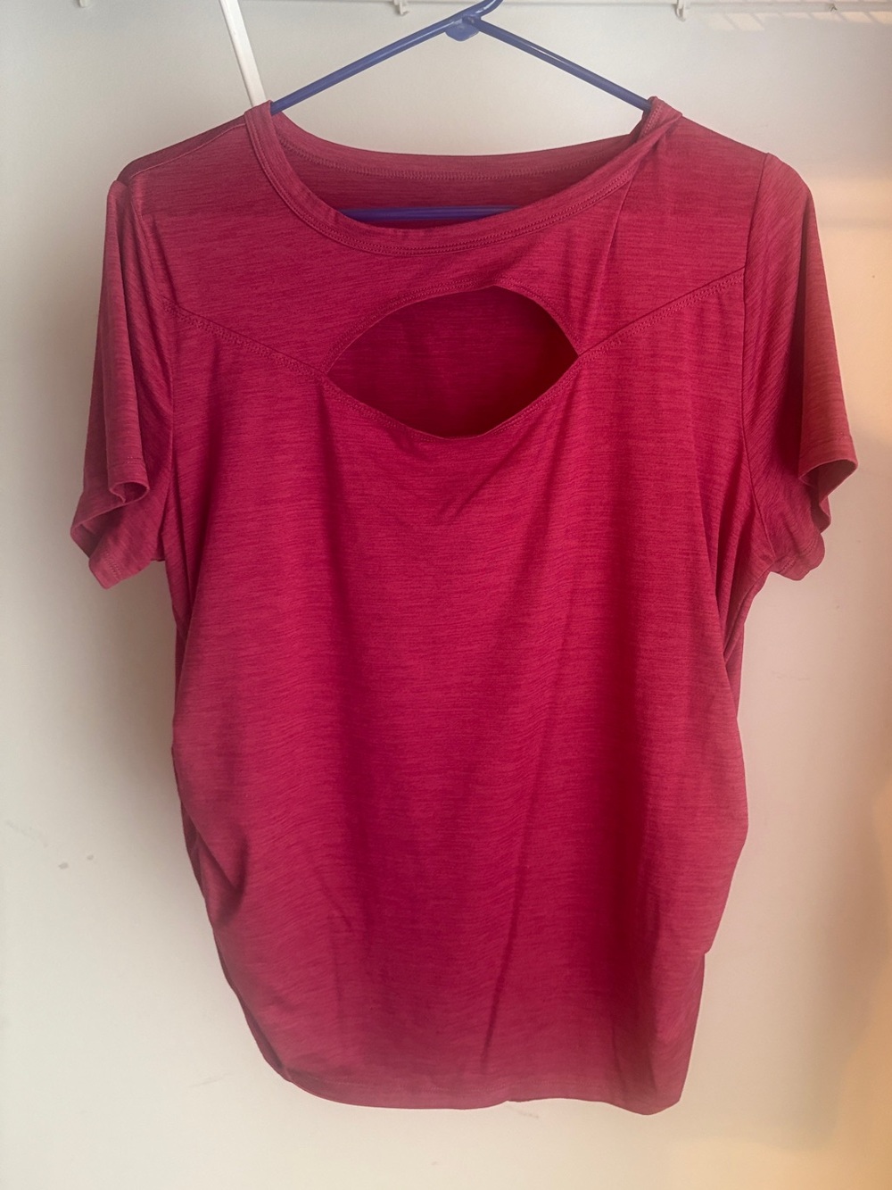 Torrid Red Short-Sleeve Cutout Active Tee